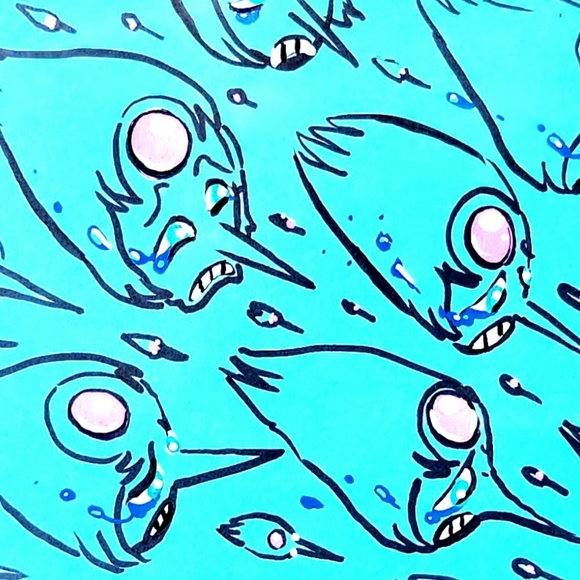 SU "Even Flow" Pearl Acrylic Paint Art - Raven M - Picture 2 of 2